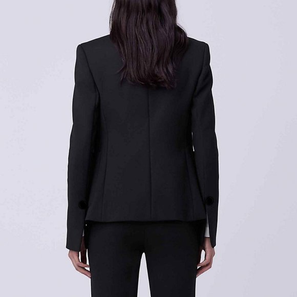 NWOT Diane Von Furstenberg Flynn Blazer Black cady - Picture 2 of 9